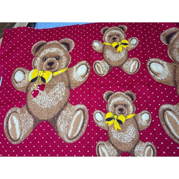 Vintage 1/2 yard x 44" Hallmark Teddy Bear Fabric - Picture 1 of 16